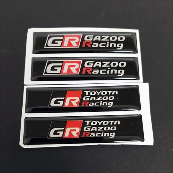 GR GAZOO Racing エポキシ　３Dステッカー　別バージョン　４個セット_下2つが今回ものです