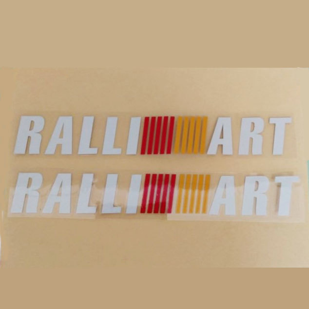 RALLIART ラリアート　ステッカー　デカール　白（ホワイト）２枚セット_画像1