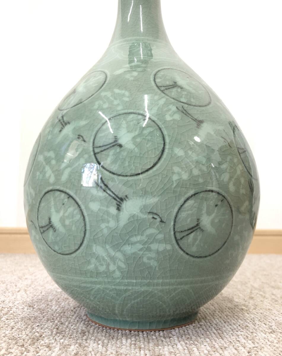 高麗青磁花瓶　海剛　D059 高麗青磁花瓶 海剛 D059 高麗青磁花瓶 海剛 D059 工芸品