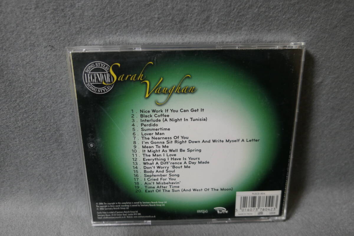 ●送料無料●中古CD● サラ・ヴォーン / Sarah Vaughan / Legendary Song Stylist _画像2