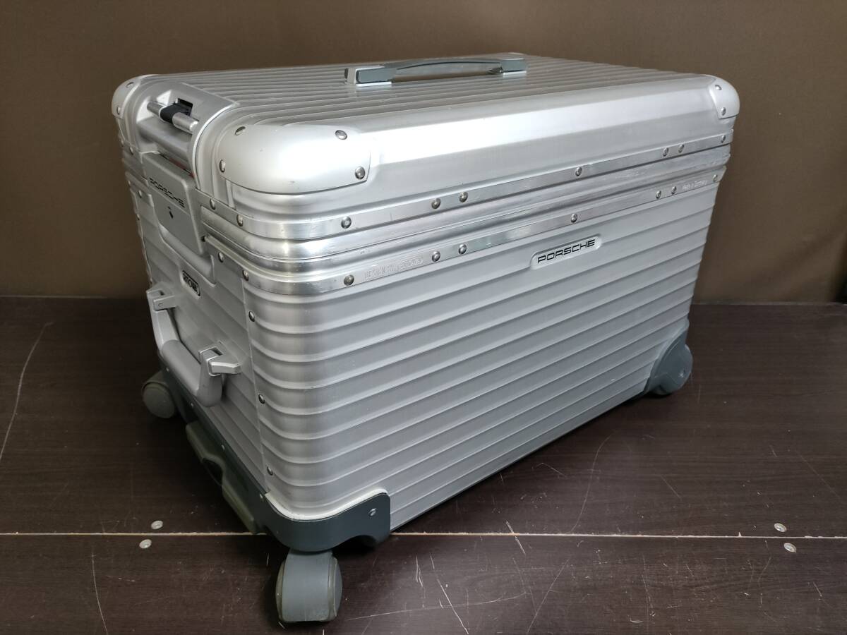 RIMOWA 超絶稀少変則4輪廃盤ポルシェ別注アルミ製PTSトロリー RIMOWA 超絶稀少変則4輪廃盤ポルシェ別注アルミ製PTSトロリー