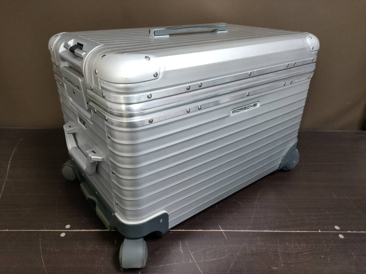 RIMOWA super . rare change .4 wheel records out of production Porsche special order aluminium PTS Toro Lee case big! last model beautiful goods!