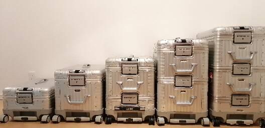 RIMOWA 超絶稀少変則4輪廃盤ポルシェ別注アルミ製PTSトロリー RIMOWA 超絶稀少変則4輪廃盤ポルシェ別注アルミ製PTSトロリー