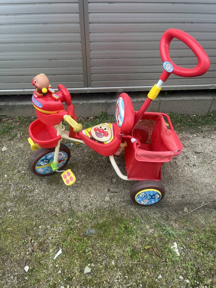 D 232 Anpanman toy for riding child tricycle for infant vehicle handcart present condition goods used 