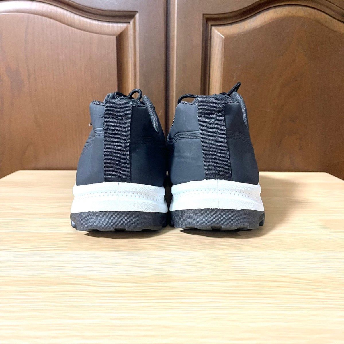 スニーカー メンズ カジュアル 合革 防水 通勤 通学 作業靴 レッド 26.0