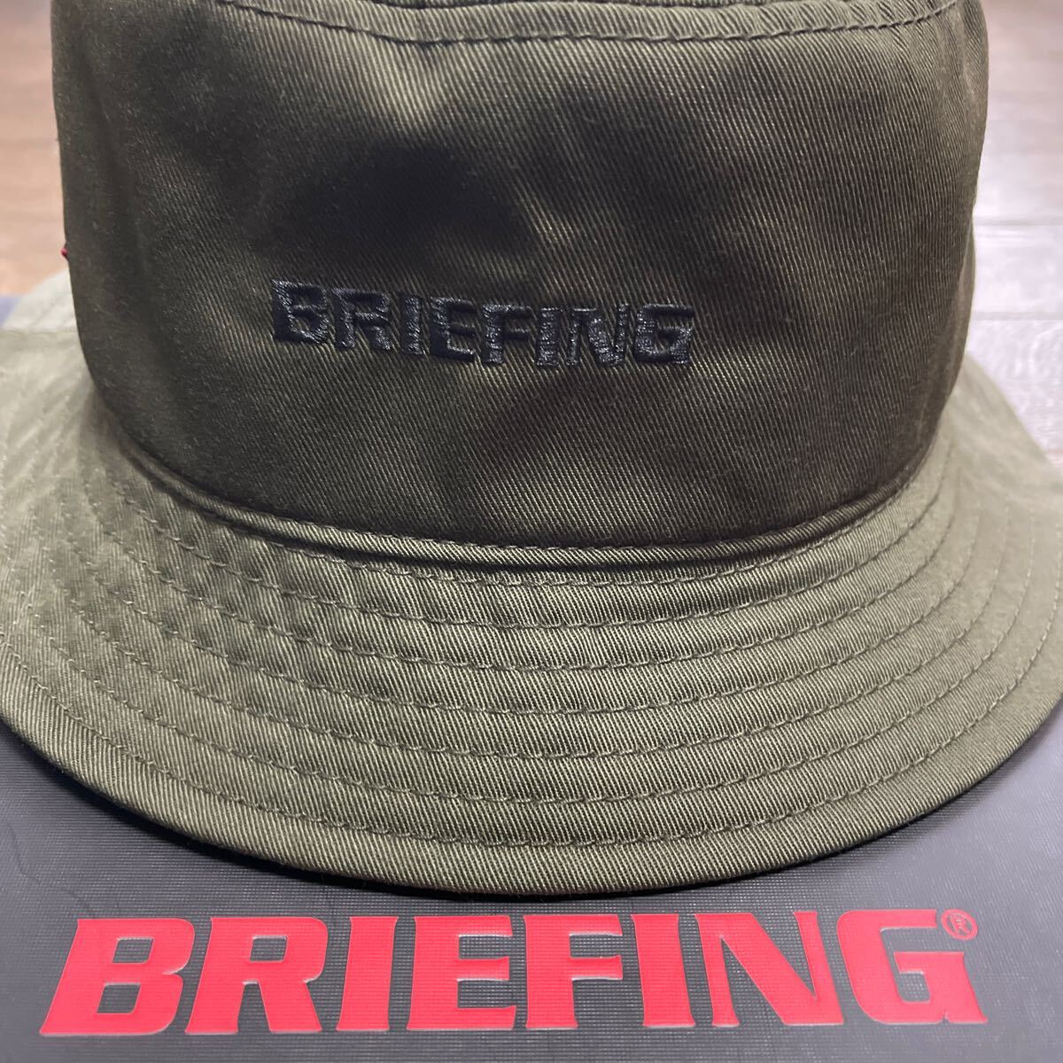  free shipping BRIEFING Briefing newest BASIC HAT bucket hat BRIEFING embroidery Logo tee..MESH liner .. reduction sweat cease flexible Olive( bargain L) new goods 