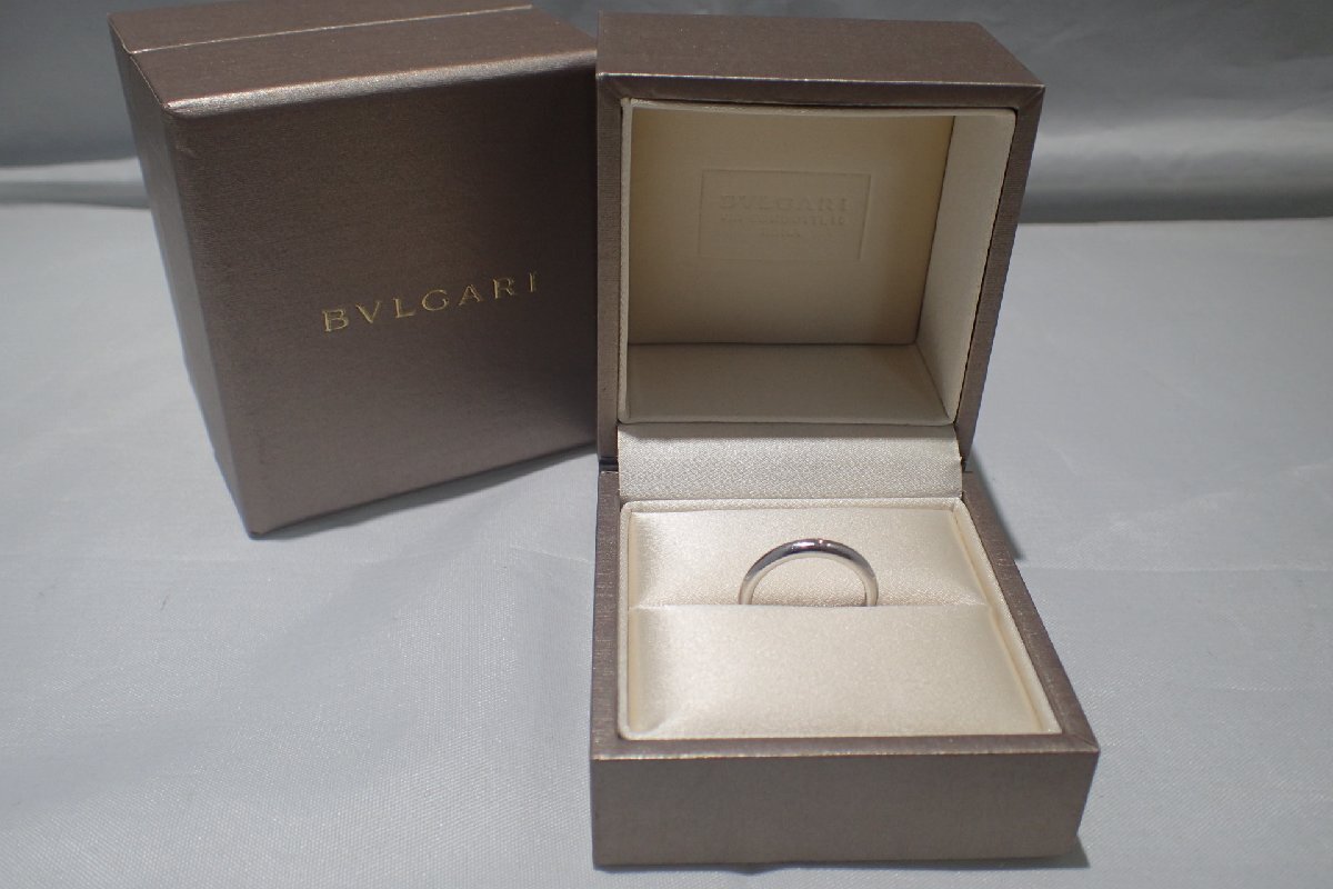 【時計王】 中古品 BVLGARI ブルガリ フェディリング 1Pダイヤ pt950 #48 3.6g 参考定価￥207,900- 348623 箱 税別 送料無料