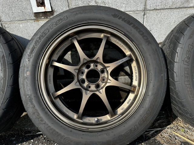 RAYS レイズ VOLK RACING CE28 CE28N 16インチ 7J +33 PCD100 4H ブロンズ 4本 2022年 バリ山 RS4 ロードスター フィット シビック MRS _画像3