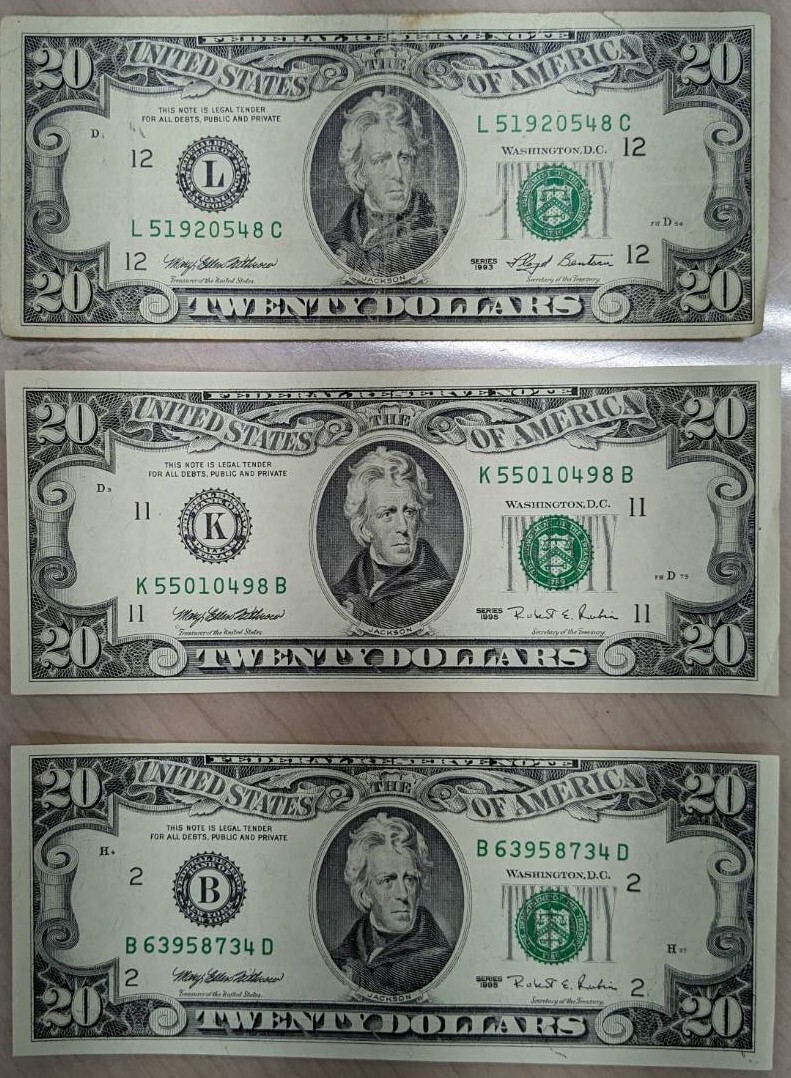 ■米ドル　アメリカドル　旧紙幣　コレクション　額面合計 100ドル_画像2