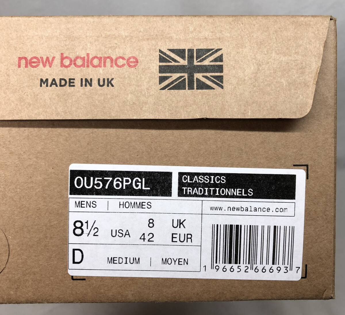 ■未使用 New Balance 576 Gray ニューバランス 576 グレー OU576PGL 26.5cm ●240306_画像9