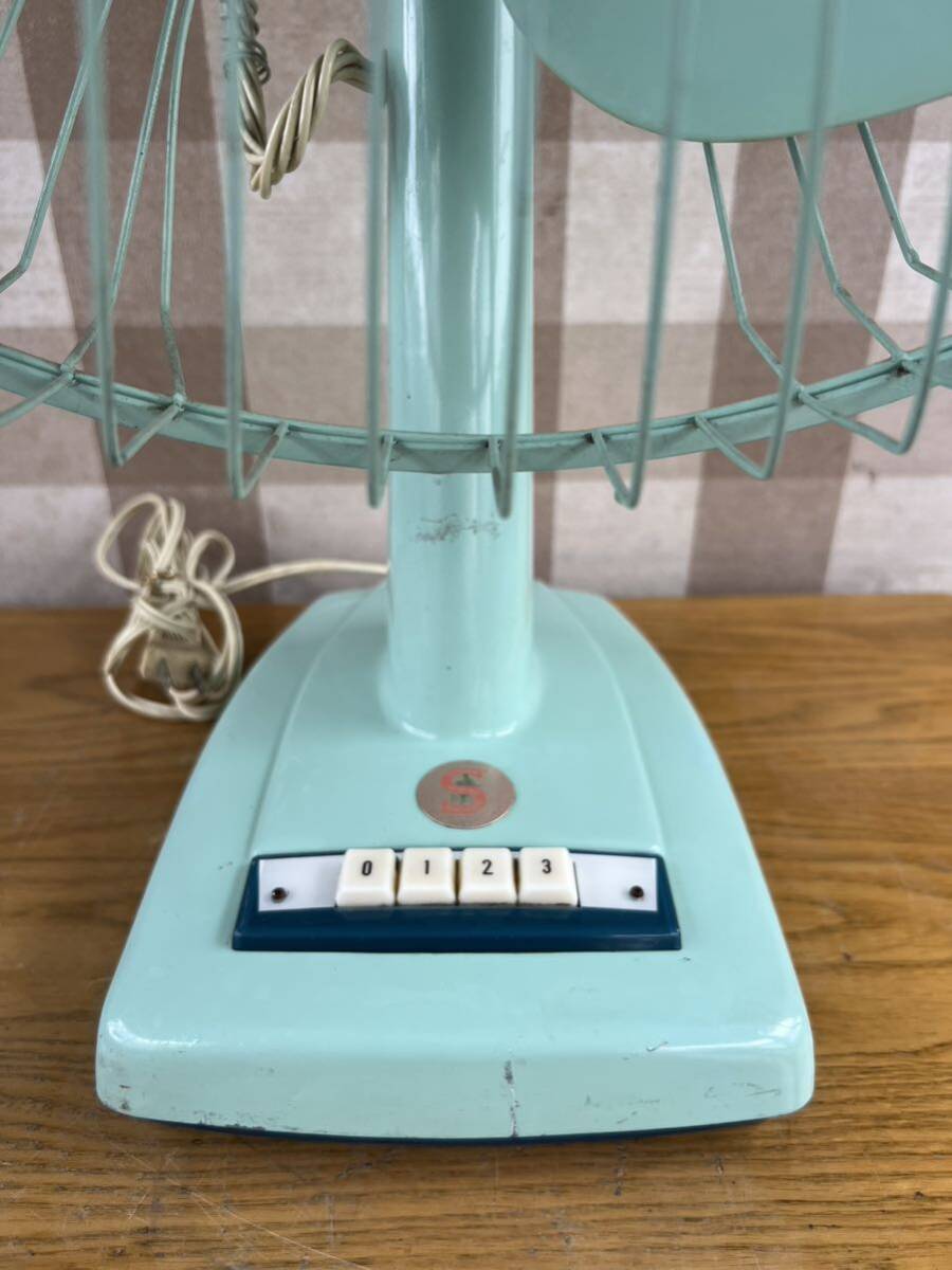 SINGER singer Showa Retro electric fan 40cm iron pcs function verification present condition goods 