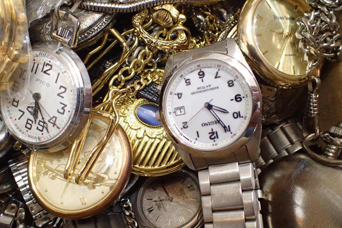 懐中時計が多い ◆セイコー/シチズン/ウォルサム/銀製/アンティーク等 ◆機械式/クオーツ 懐中時計/腕時計 まとめてセット_画像3
