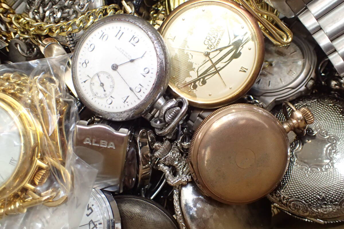 懐中時計が多い ◆セイコー/シチズン/ウォルサム/銀製/アンティーク等 ◆機械式/クオーツ 懐中時計/腕時計 まとめてセット_画像6