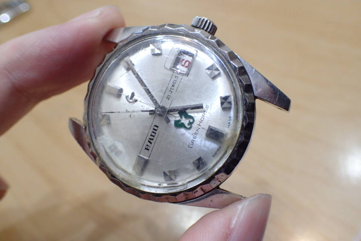 時計店在庫 RADO/ラドー グリーンホース ◆ 立体インデックス フルーテッドベゼル 自動巻きメンズ腕時計_画像8