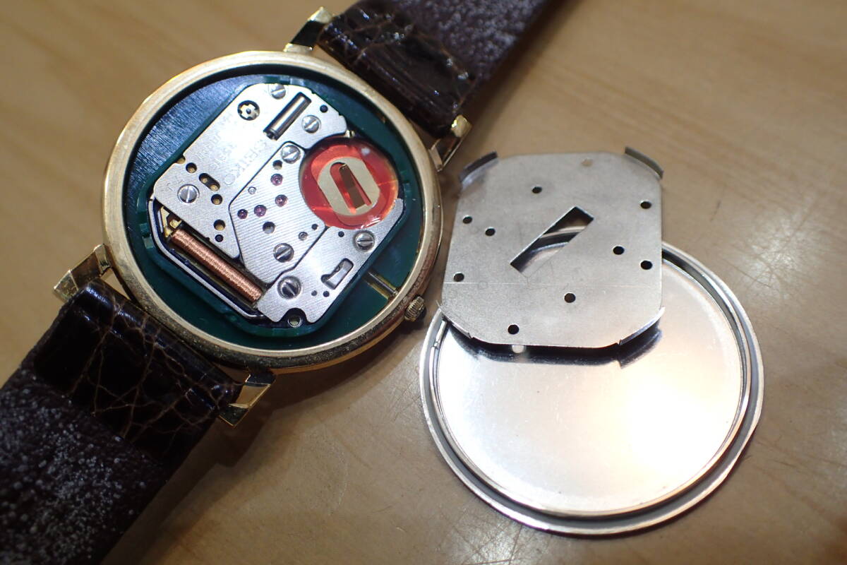 未使用 SEIKO/セイコー ドルチェ ◆ 9531-6020 梨地文字盤 メンズ腕時計_画像2