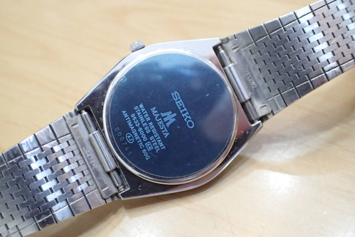 時計店在庫/長期保管 ◆セイコー/SEIKO マジェスタ ◆9533-6000 シルバー/高級モデル メンズ クオーツ 腕時計の画像4
