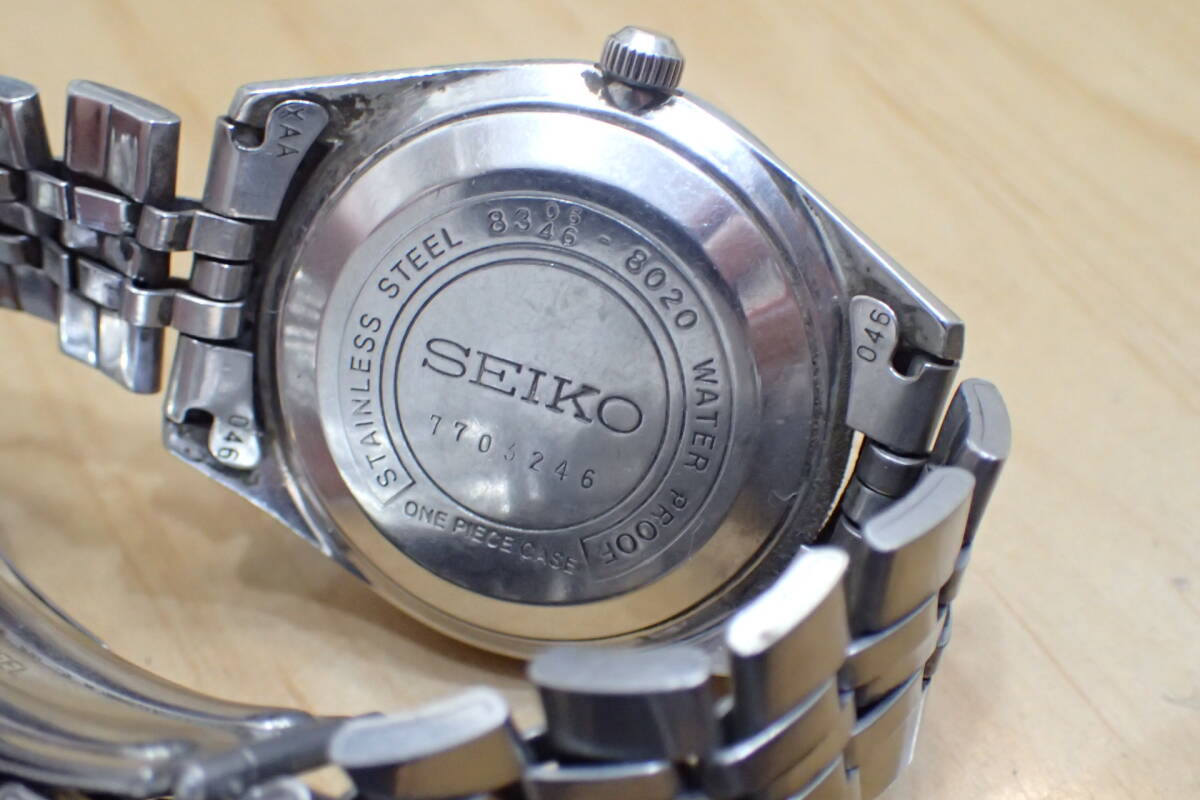 希少 セイコー/SEIKO ビジネスA ◆ 8306-8020 ワンピース/防水ケース 夜光付き針 自動巻きメンズ腕時計の画像4