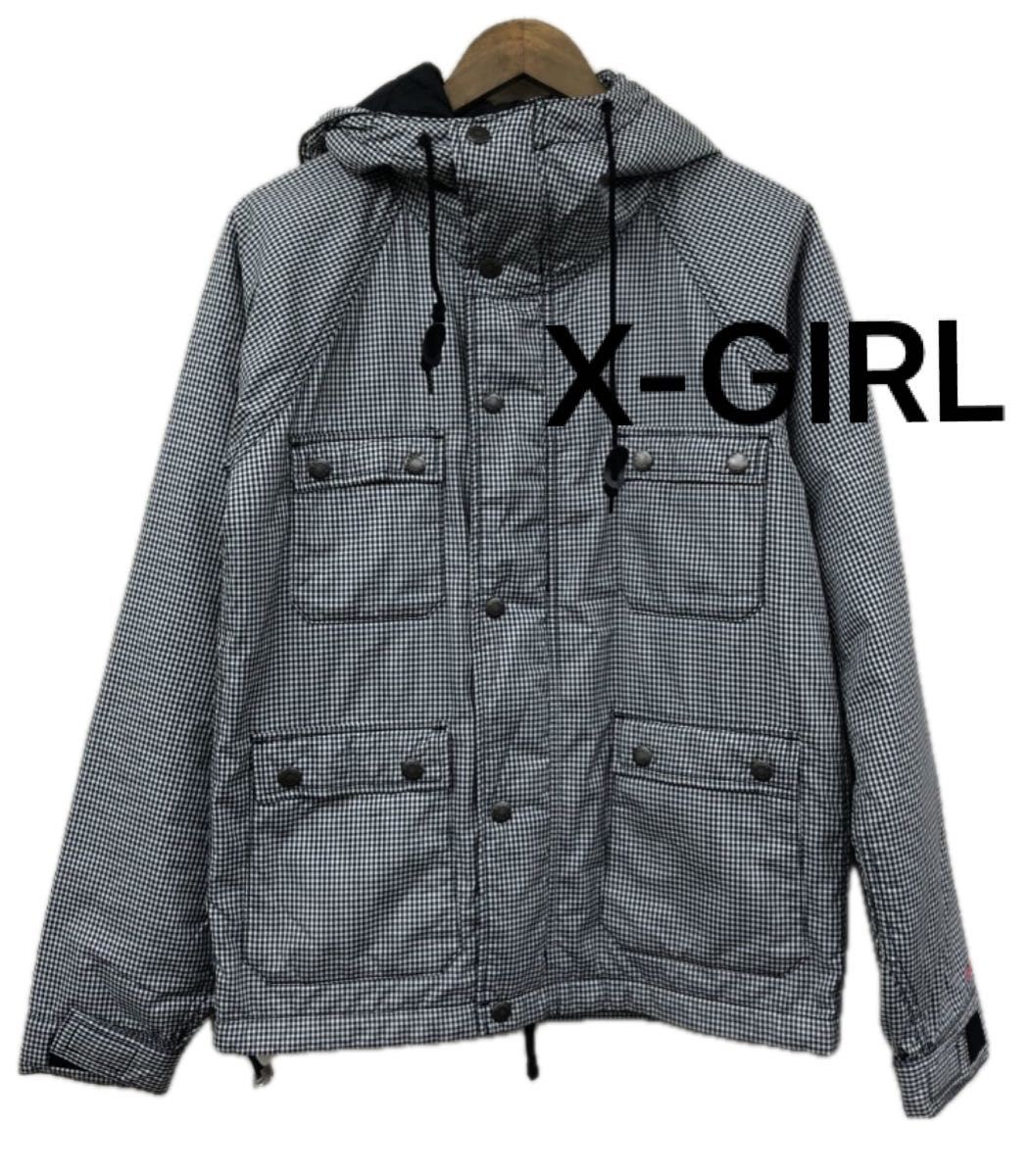 X-GIRL 中綿ナイロンジャケット（レディースMサイズ/サイズ2）薄手　美品