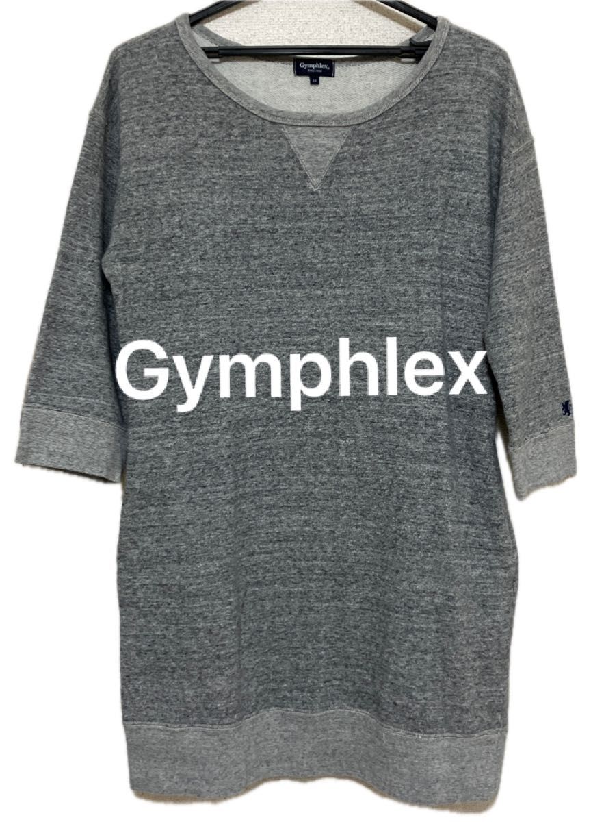 Gymphlex ロング丈プルオーバー七分袖（レディース L/サイズ16）美品　グレー