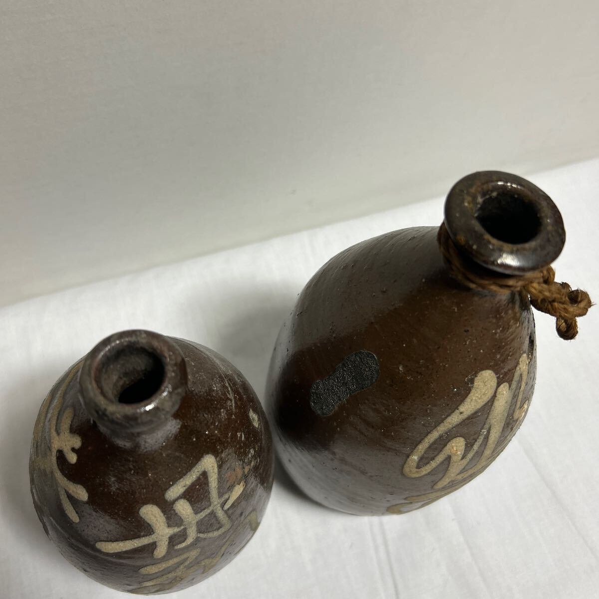 丹波焼 徳利 2個セット 酒器 陶器 花入 花瓶 古丹波 古美術 骨董 アンティーク レトロ_画像4