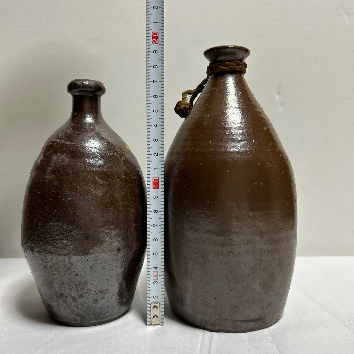 丹波焼 徳利 2個セット 酒器 陶器 花入 花瓶 古丹波 古美術 骨董 アンティーク レトロ_画像3