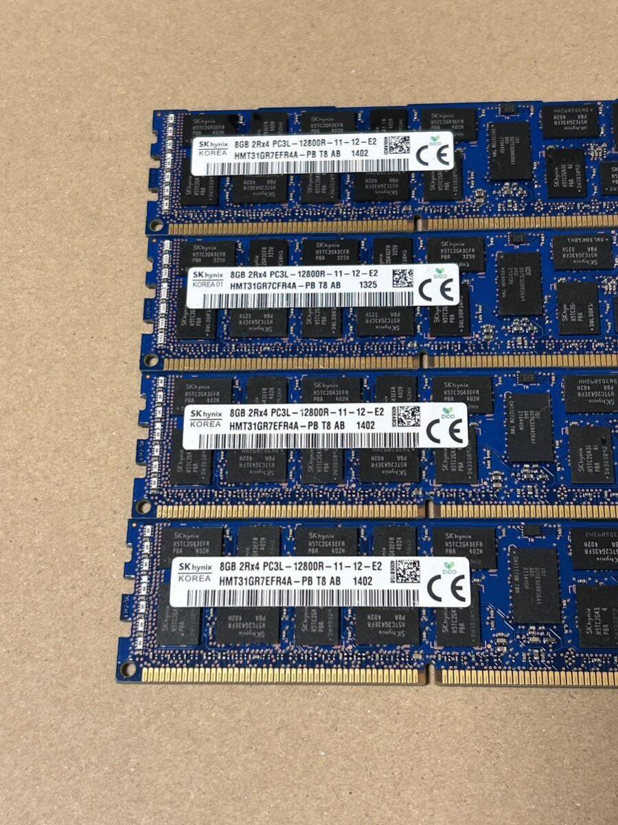 32GB【8GB *4枚セット】 SKhynix /8GB 2Rx4 PC3L 12800R サーバー　DDR3メモリ3_画像1