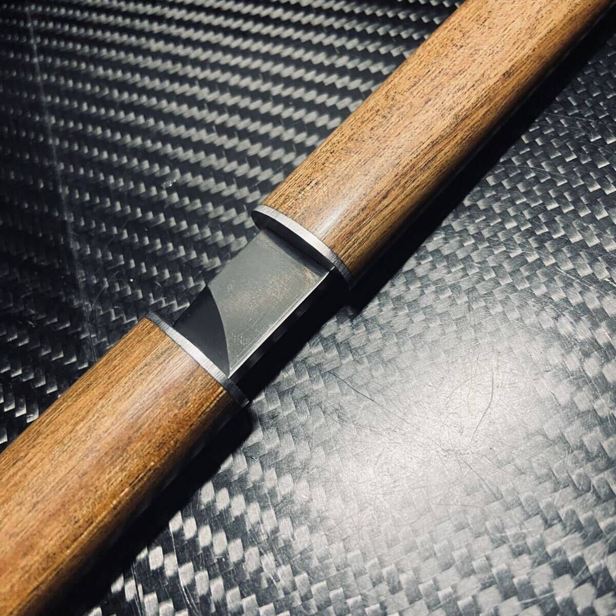 木製短刀 和風短刀 木鞘ナイフ 和式ナイフ 伝統工芸 日本刀型 112g 24cm 刃厚3cm _画像5