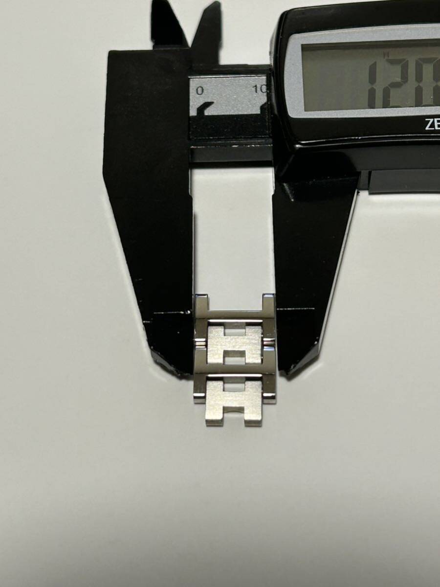エルメス HERMES クリッパー コマ 新型 腕時計用ベルト 駒 パーツ ベルト 腕時計 ネジ付属 SS ステンレススチール 純正品 12mm レディースの画像5