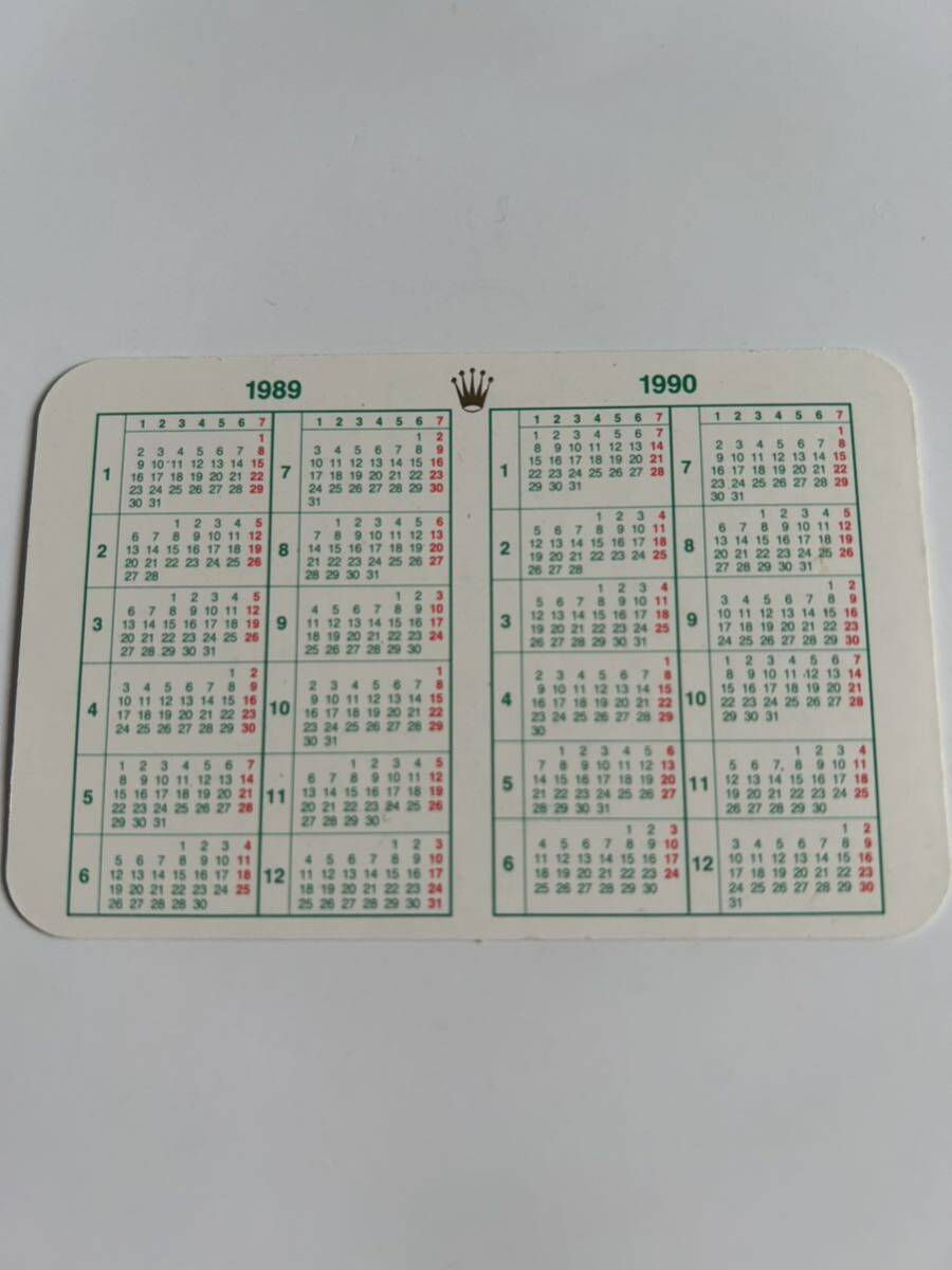 ①ロレックス ROLEX 1989-1990 calendar カレンダー L番 E番 付属品 純正付属品の画像1