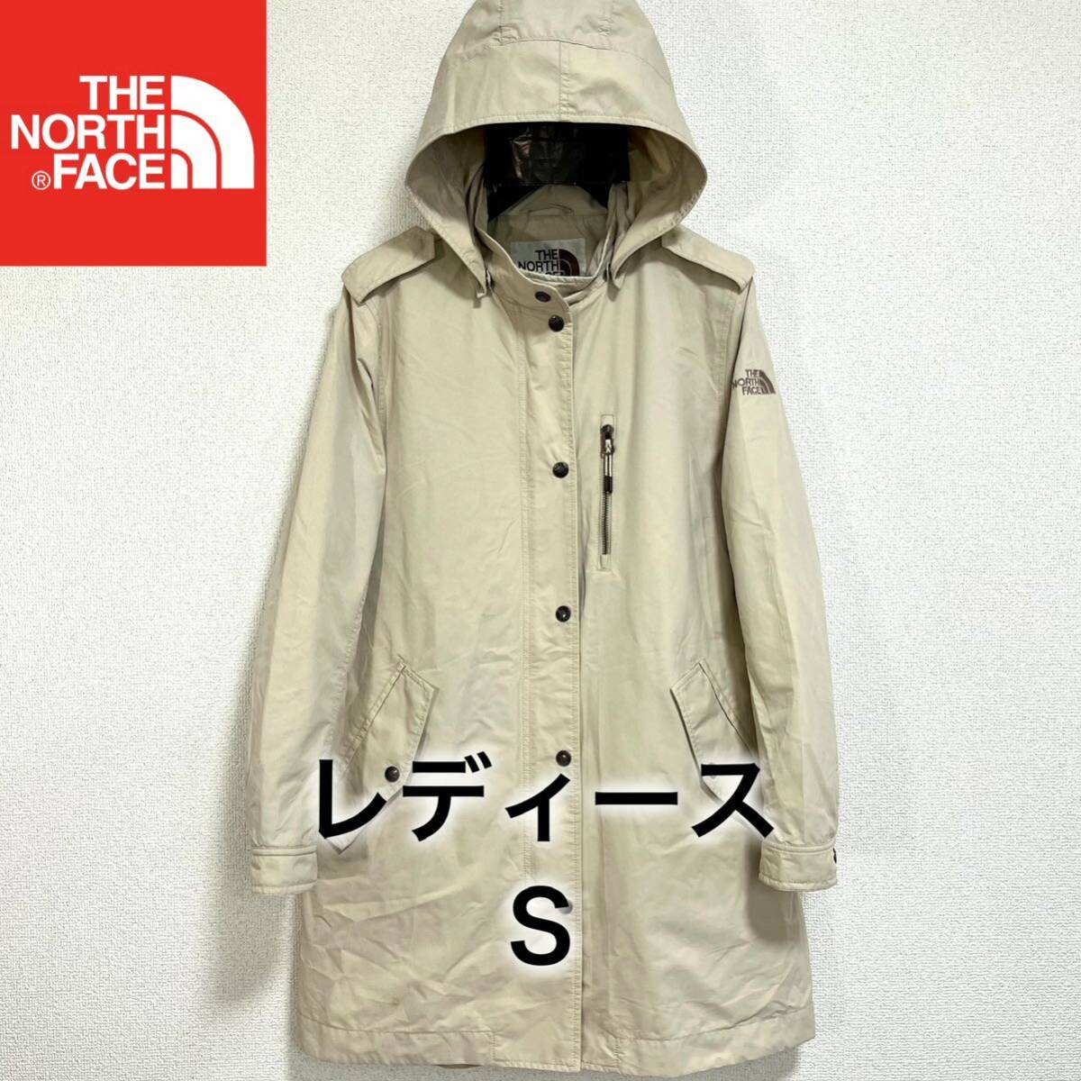 美品人気 ノースフェイス マウンテンコート ロゴ刺繍 フード着脱可 レディースS THE NORTH FACE ホワイトレーベル モッズコート