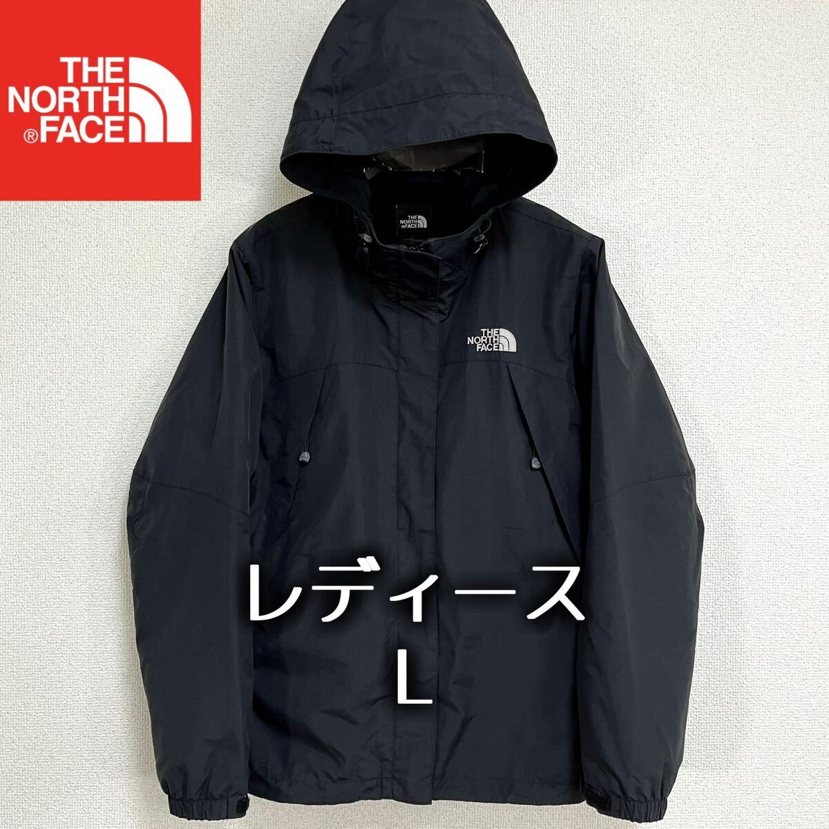 人気 THE NORTH FACE マウンテンパーカー レディースL ブラック ノースフェイス ロゴ刺繍 ソフトシェル マウンテンライト クライムライト