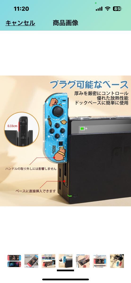 b231 Switch 用 ケース PC素材 超軽量 耐衝撃 取り外し簡単 傷つけ防止 全面保護 可愛い キラキラ カピバラ