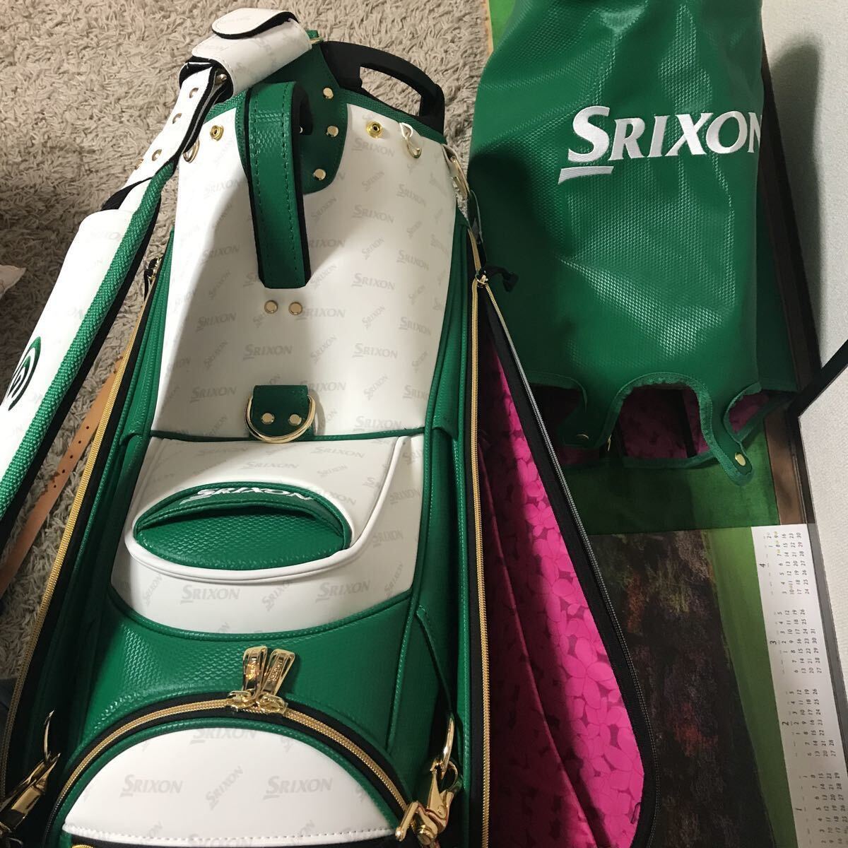 新品未使用 国内送料無料 SRIXON スリクソン キャディバッグ 松山英樹 マスターズ優勝記念 100個限定 10.5 ツアーバック クリーブランド_画像6