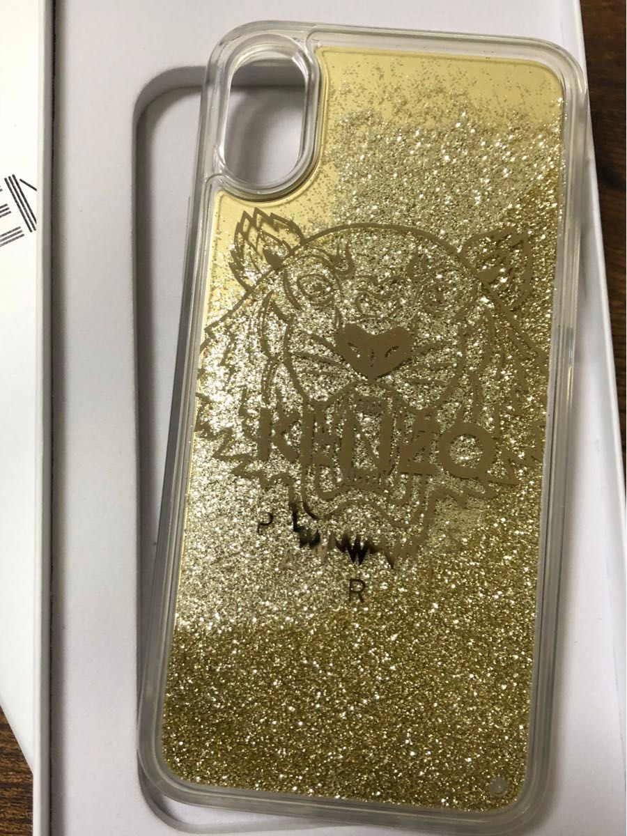 大特価！【KENZO】ゴールド　ラメ　iPhone xs maxケース