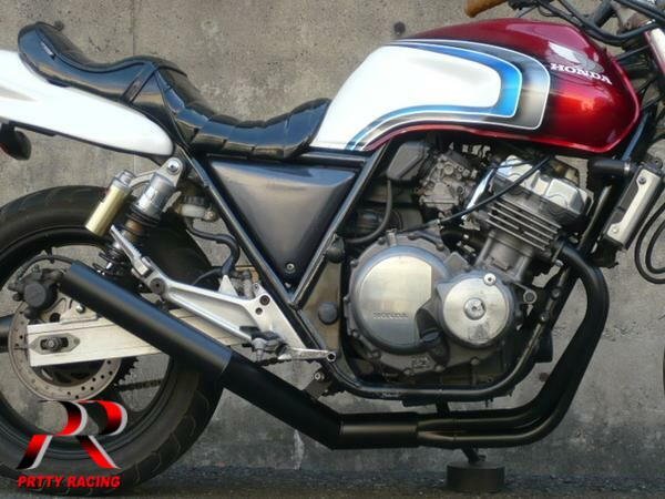 HONDA CB400SF NC31 R/S ショート管 70π マフラー ブラック_画像1