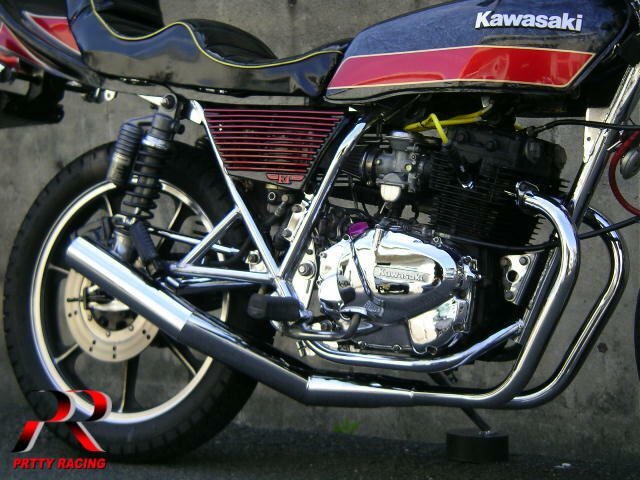 KAWASAKI Z250FT ショート管 70π マフラー メッキ_画像2