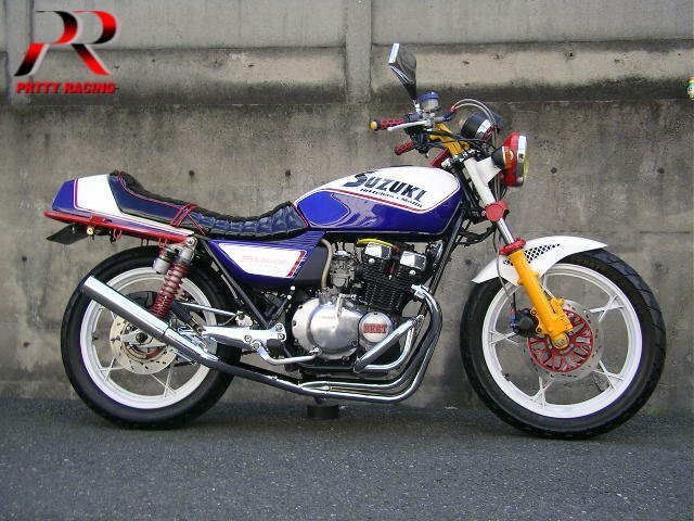 SUZUKI GSX400FS 4-1管 50.8π ステンレスサイレンサー タイプ2 マフラー メッキ_画像3