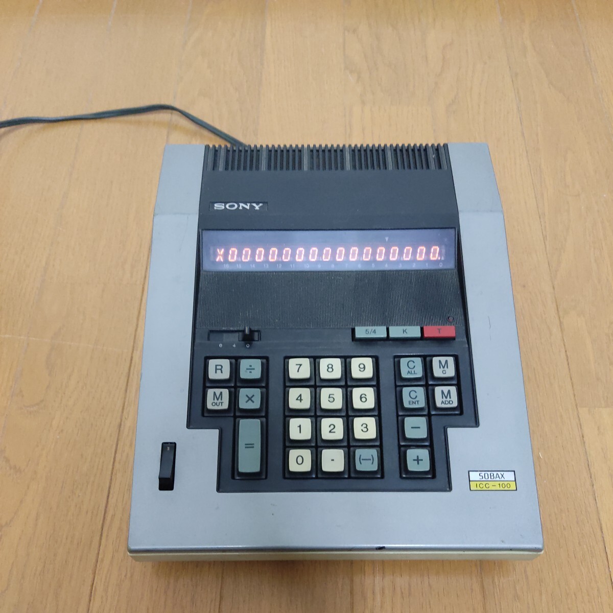  actual work * SONY SOBAX ICC-100 1970 year made calculator nikisi- tube super-rare Showa Retro 