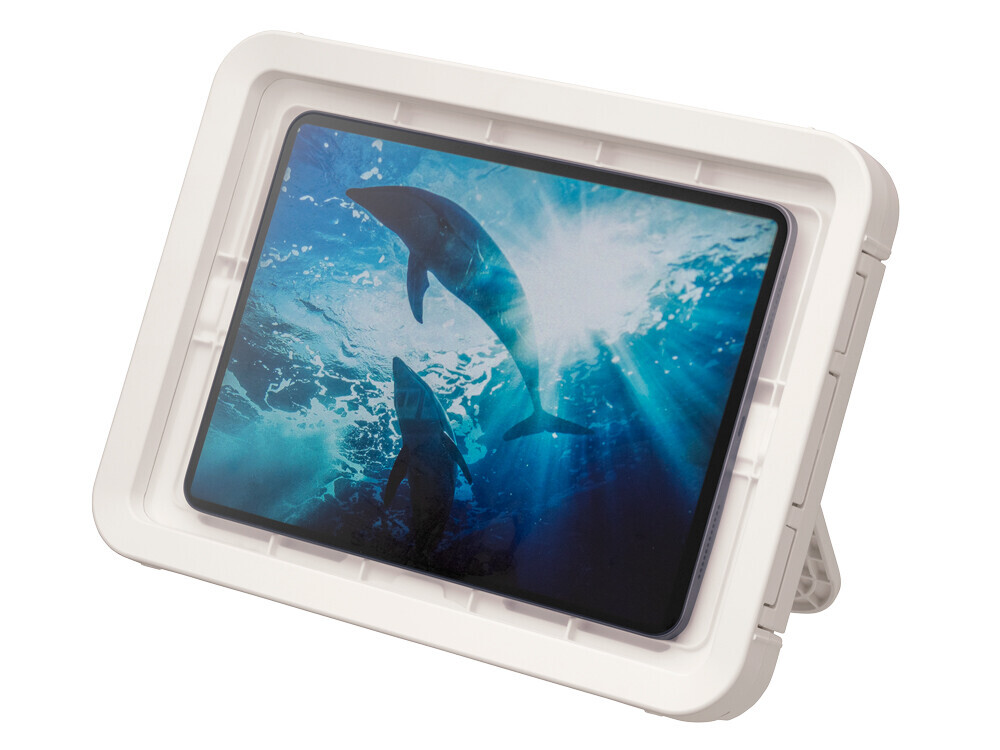 リズム（RHYTHM）タブレット防水ケース 日本製 お風呂 ipad対応 スタンド付 防水 IPX7 角度調節可能 MAGCASE T 9YY019RH_画像1