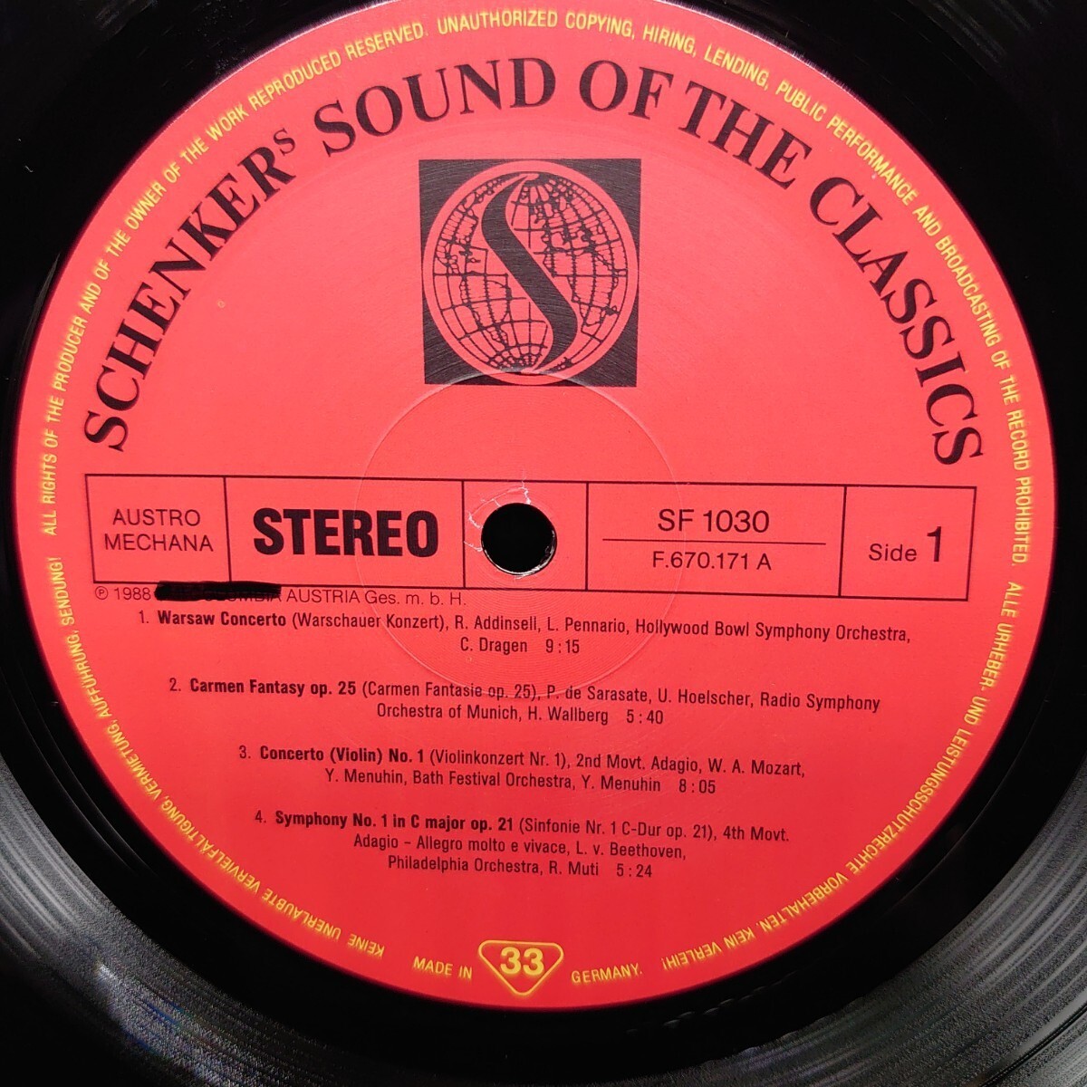 Various『Schenkers Sound Of The Classics』オムニバス盤/LP/レコード/#EYLP1830_画像3