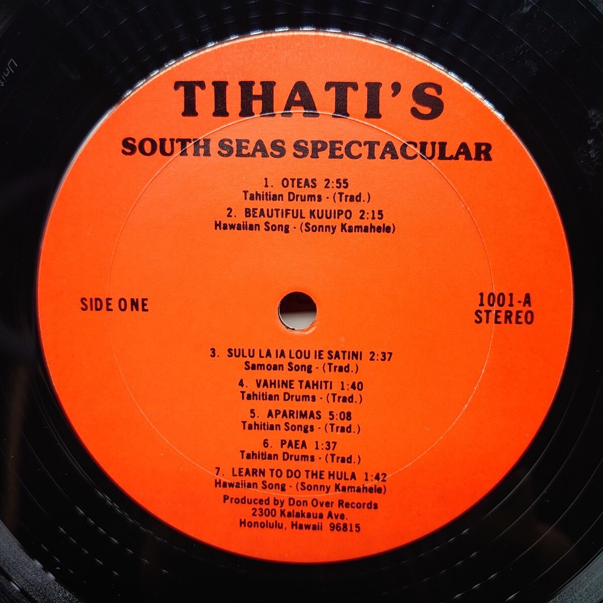 Unknown Artist『Tihati's South Seas Spectacular』/LP/レコード/#EYLP1801_画像3