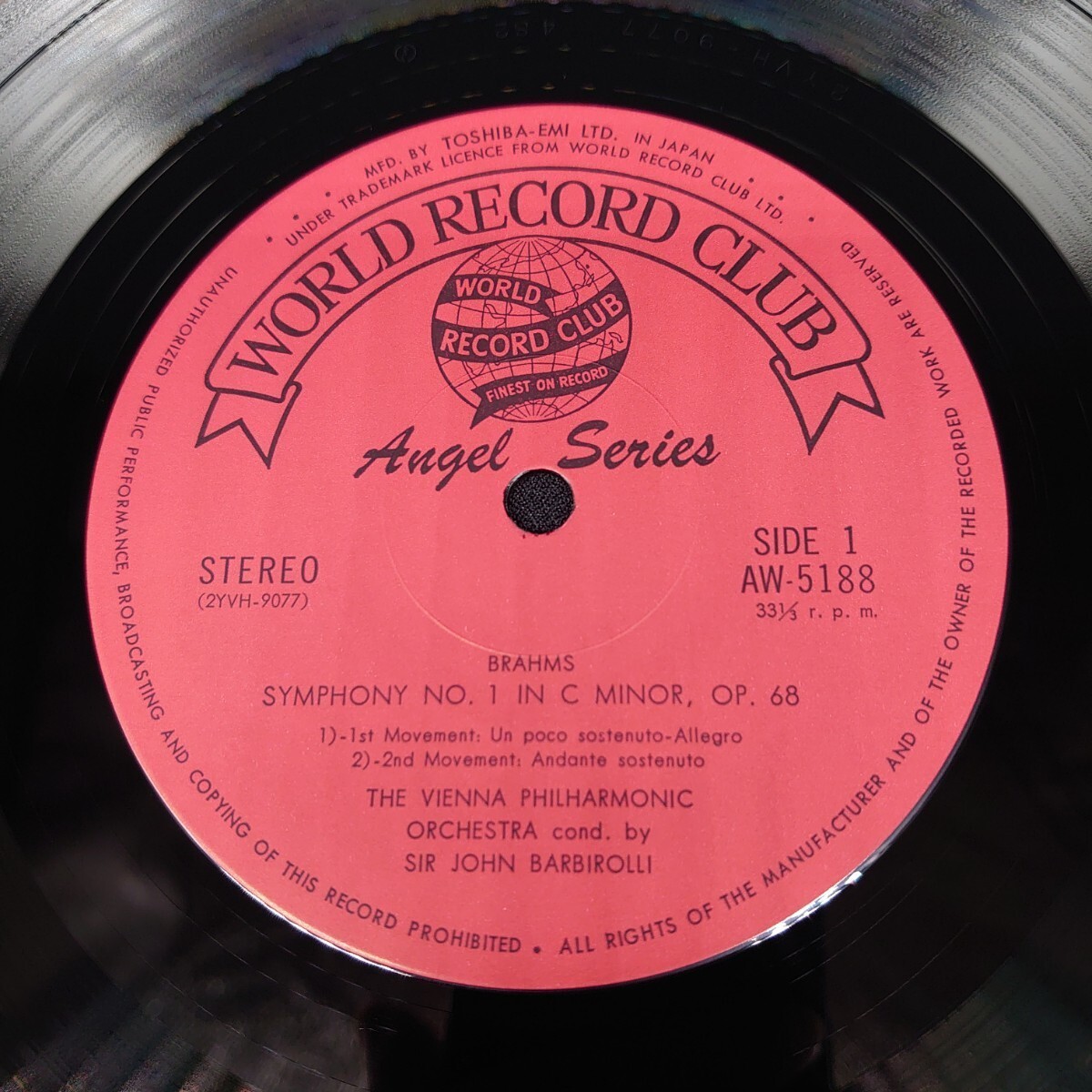 ジョン・パルビローリ『プラームス/交響曲 第1番 作品68』/LP/レコード/#EYLP2057_画像3