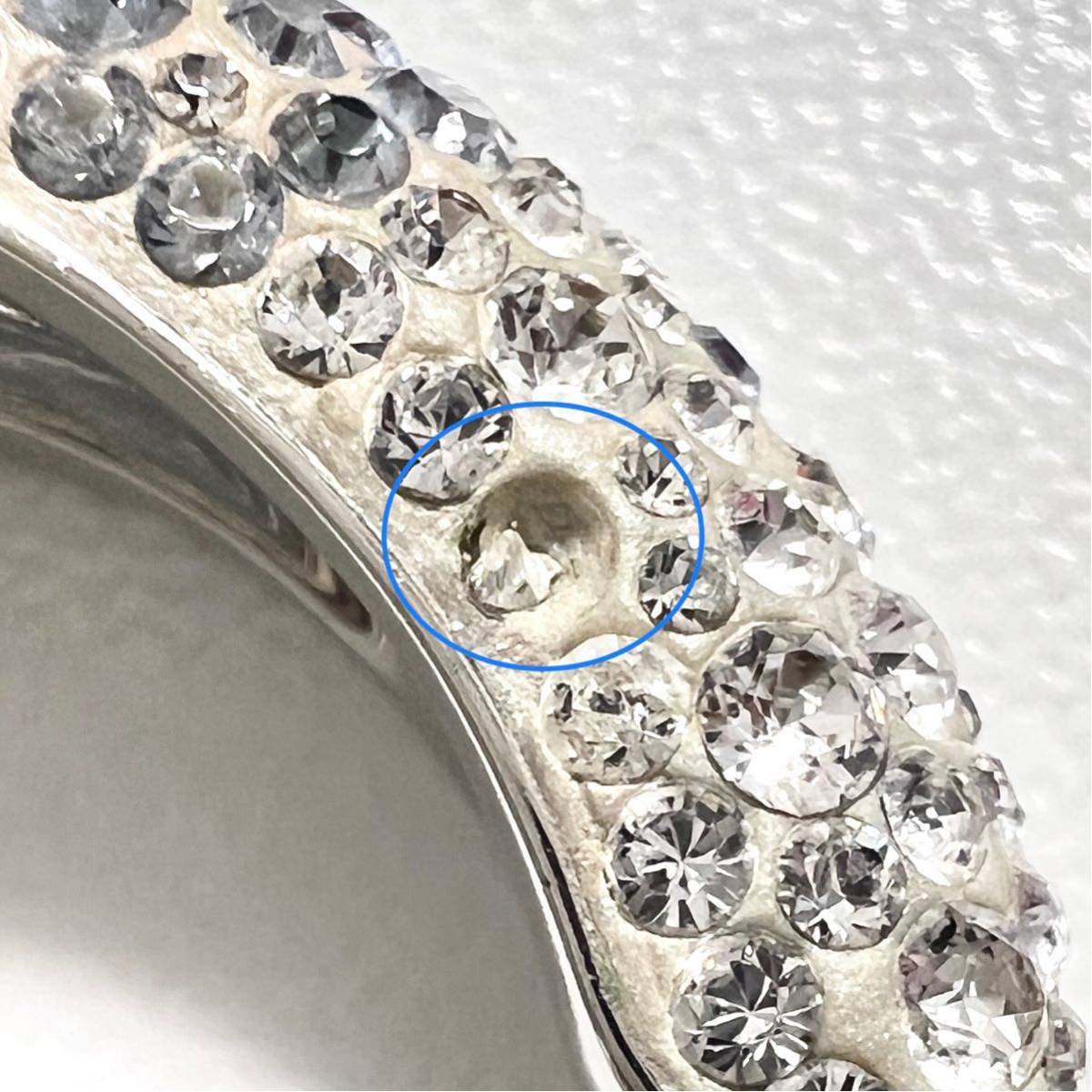 SWAROVSKI｜スワロフスキー ピアス【アクティ】フープ 大ぶり ラインストーン シルバーカラー ブルー系 パヴェ リング ブランド a366et_画像10