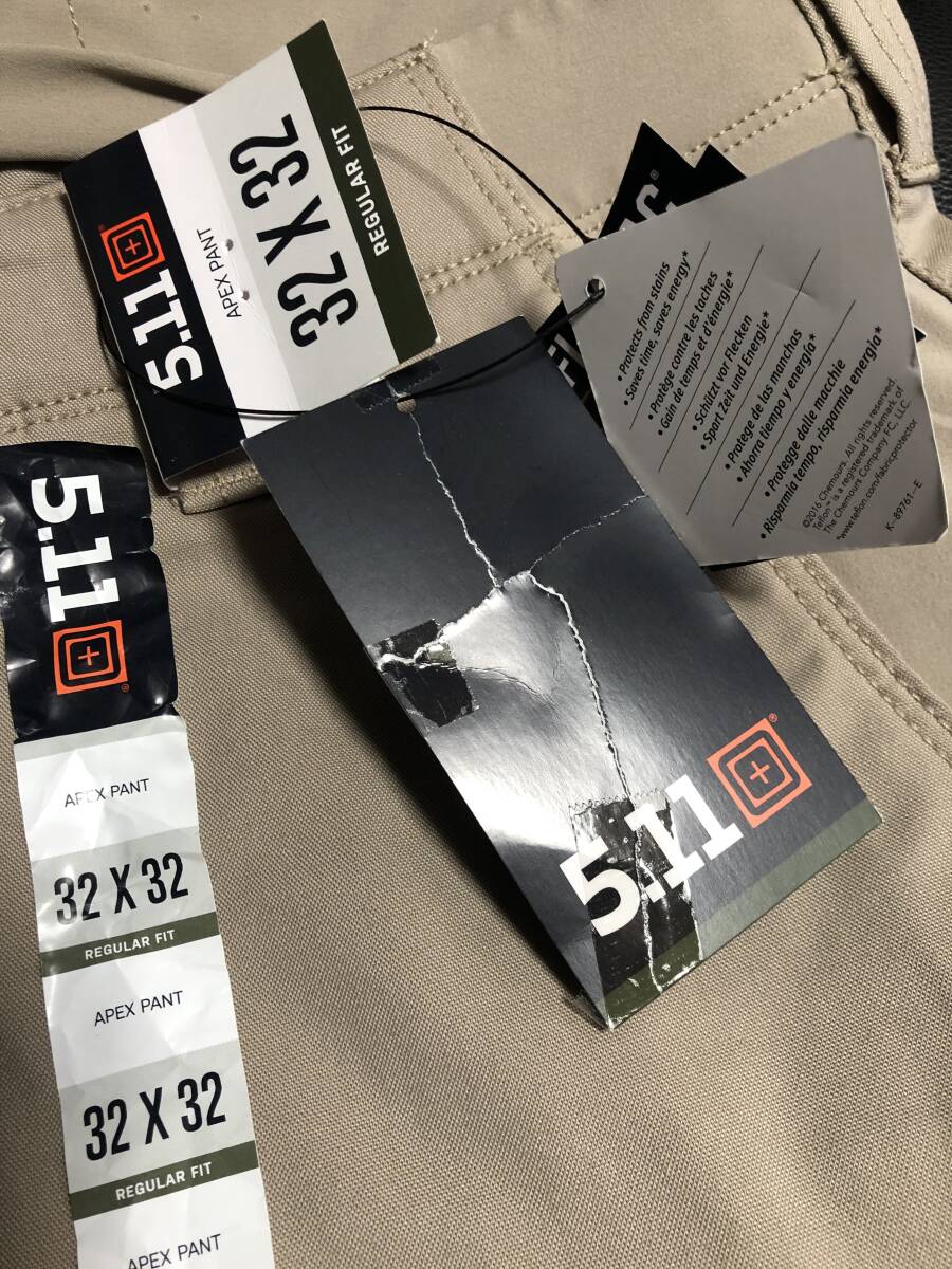 (未使用）5.11 TACTICAL Apex Pant 32×32 カーキの画像4