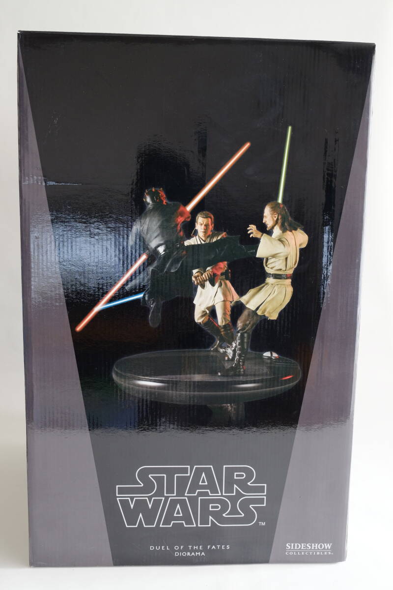 【未開封・限定】SIDESHOW (サイドショウ) COLLECTIBLES STAR WARS DUEL OF THE FATES DIORAMA オビ=ワン＆クワイ=ガン VS ダース・モール_画像1