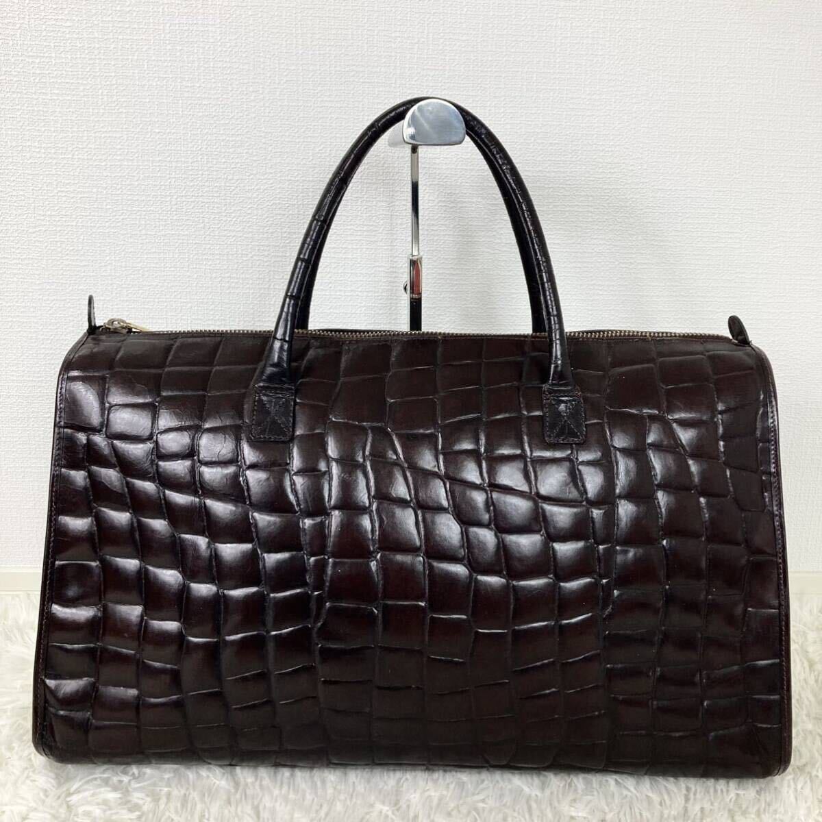 [ beautiful goods hard-to-find ]joru geo Armani GIORGIO ARMANI men's business black ko type hand tote bag briefcase leather original leather A4* tea 