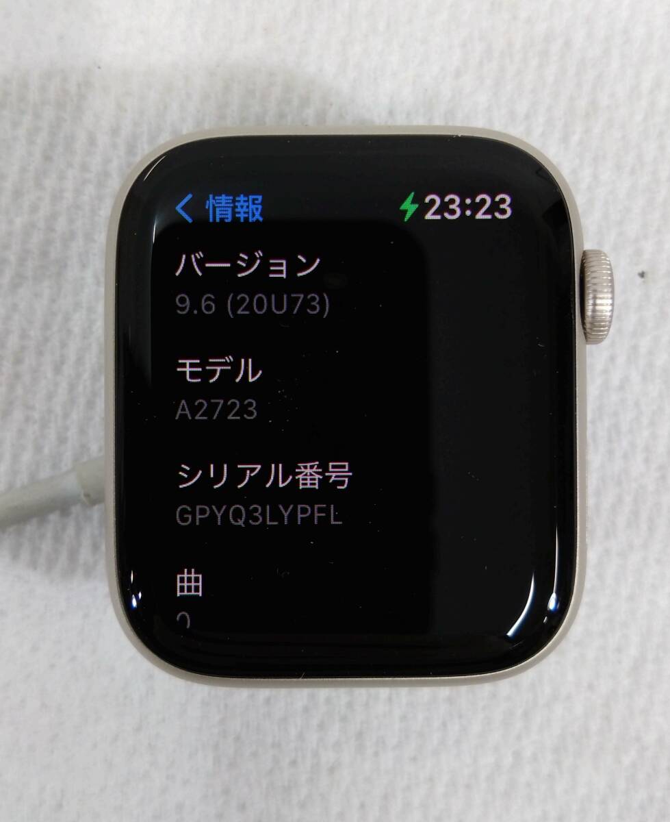[ вскрыть settled * б/у * работа протестирован ]Apple Watch SE(2nd Gen) 44mm Starlight & Starlight GPS модель MNJX3J/A Apple часы SE