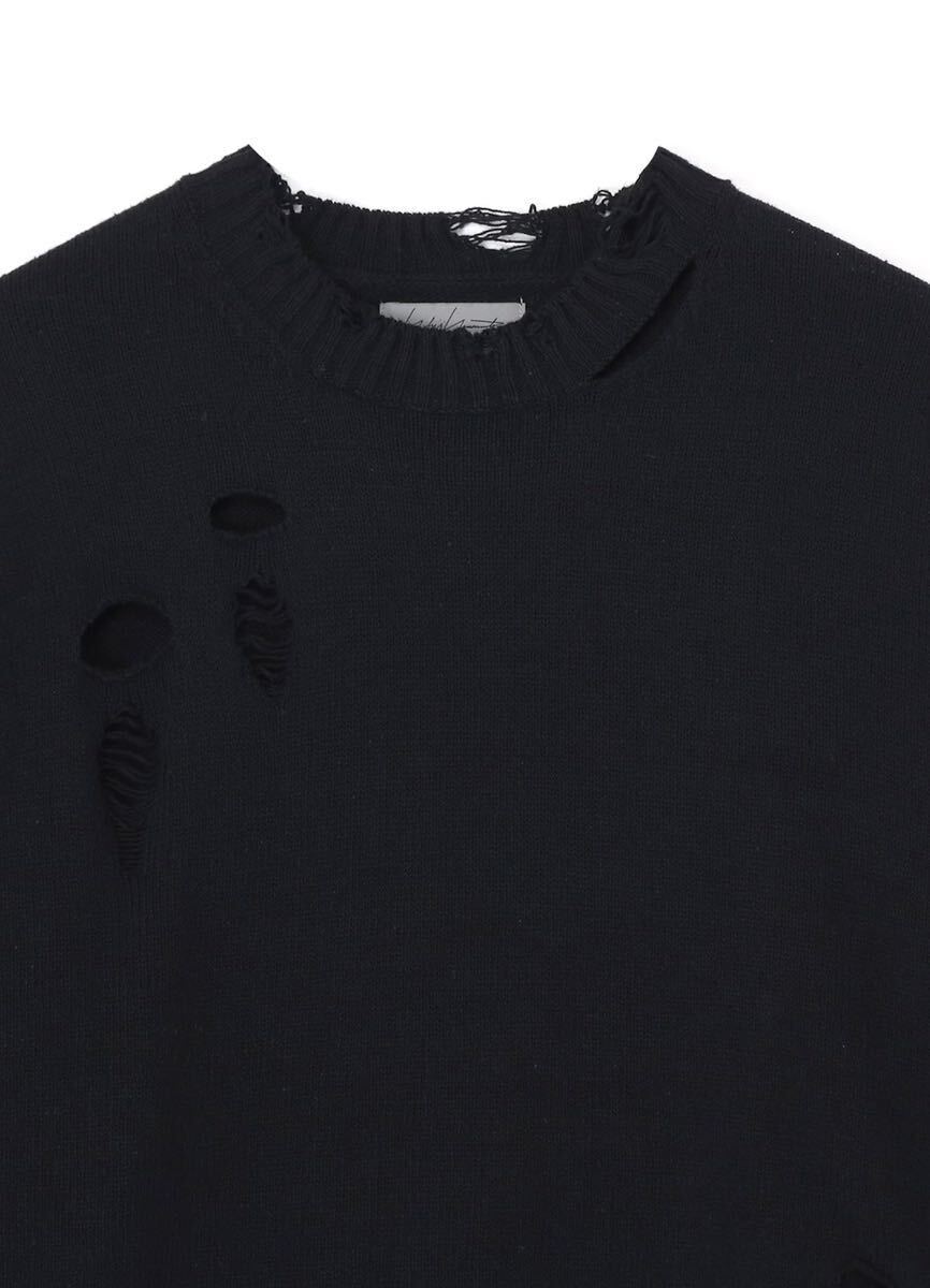 Yohji Yamamoto ヨウジヤマモト 7G1P HOLE DESIGN DAMAGED LONG SLEEVE ニット　ダメージニット_画像3