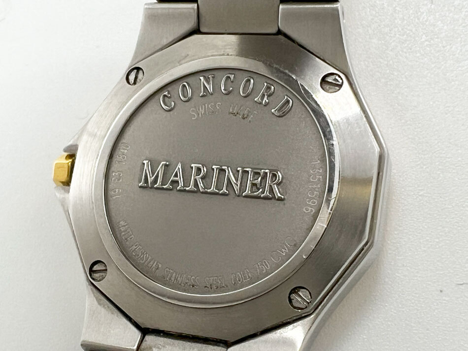 CONCORD コンコルド MARINER マリナー レディースウォッチ 腕時計 クォーツ シェル文字盤 12Pダイヤ 750 SS_画像6