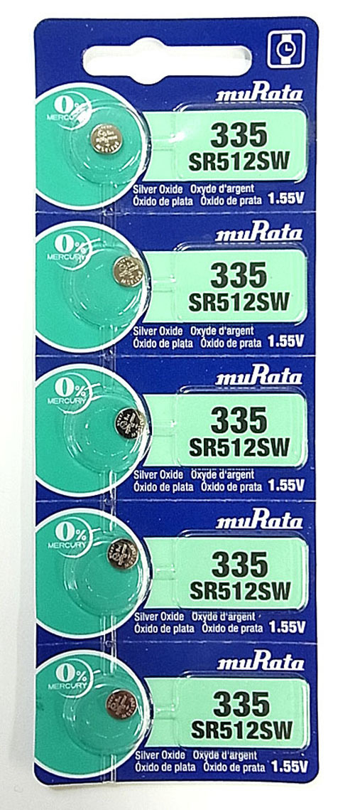 ●安心品質●ムラタ（旧ソニー）MURATA 国産電池 335・SR512SW×5個 ！の画像1